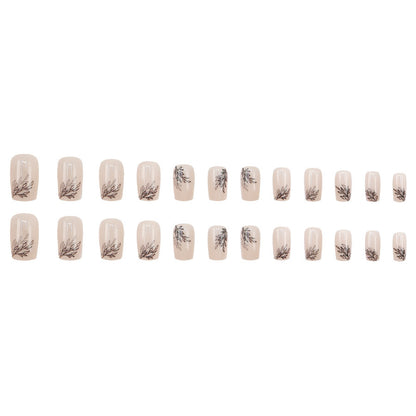 Vintage Leaf Nail Art