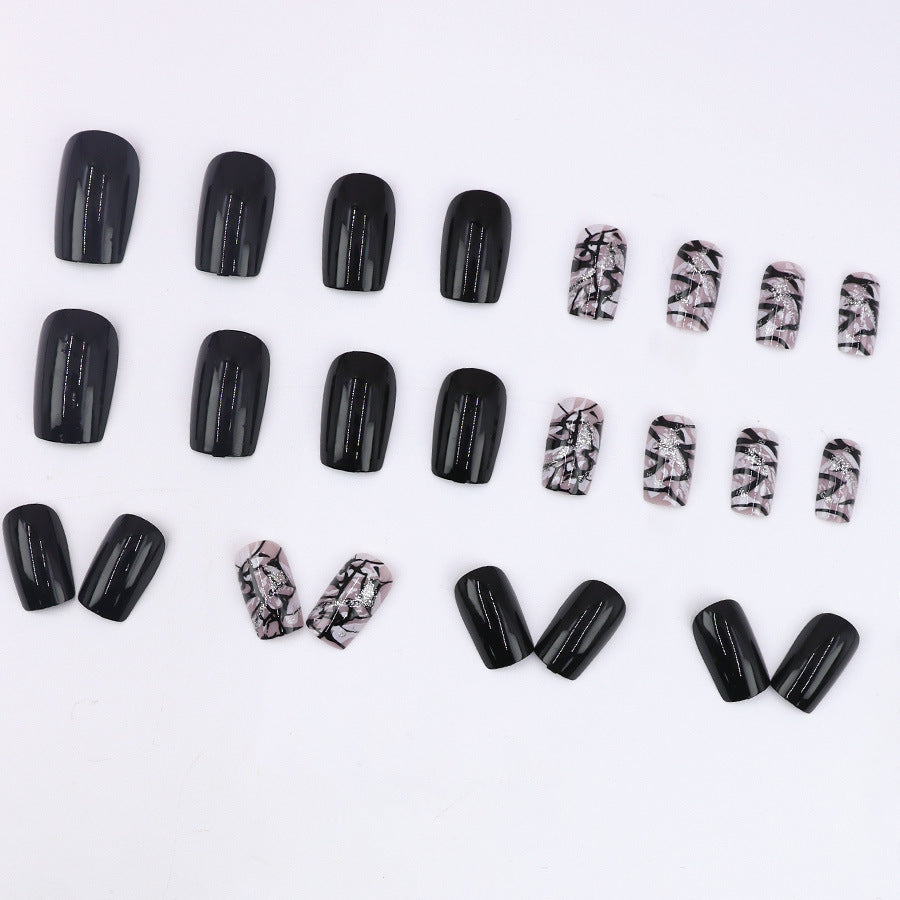 Sweet and Cool Cracked Nail Art
