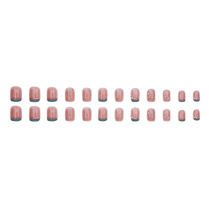 Sweet Pearl Striped Diamond Nail Art