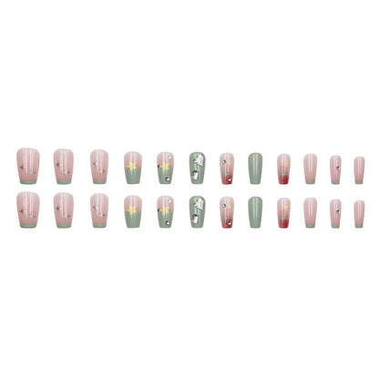 Dopamine Girl Star Heart Nail Art