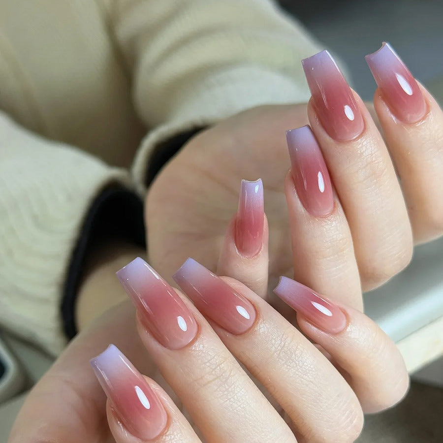 Purple grape soft blush gradient nail polish
