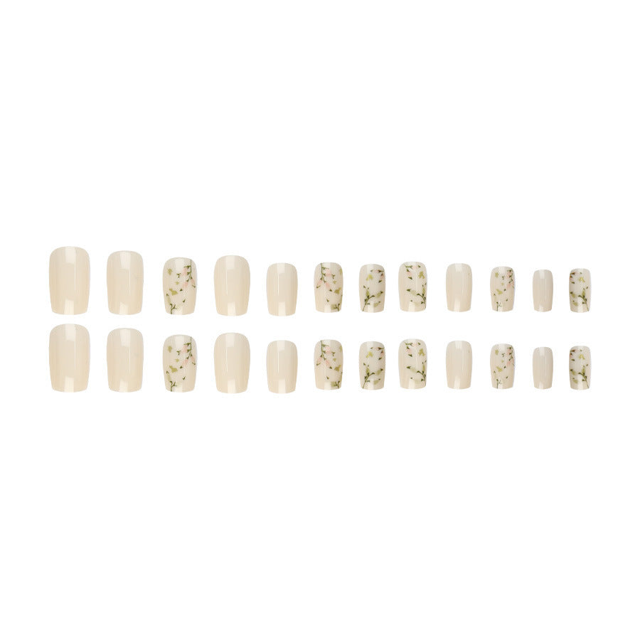 Ins-style elegant leaf-shaped high-end manicure
