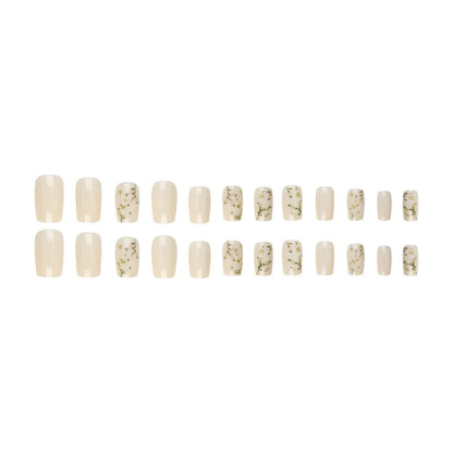 Ins-style elegant leaf-shaped high-end manicure