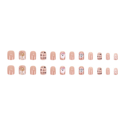 Simple cartoon pattern manicure