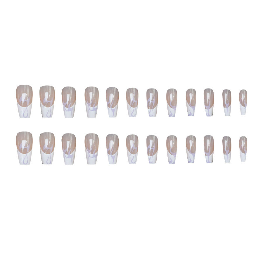 Sweet and cool girl flame-patterned nail art