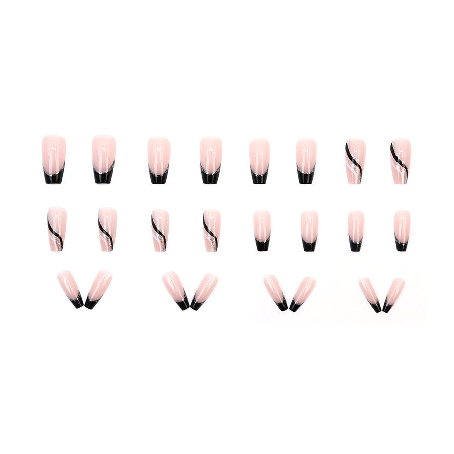 European and American fashion "ins" style black glitter nail polish