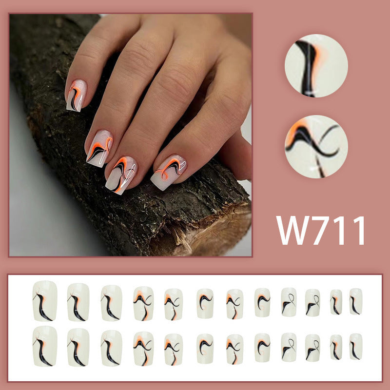 Irregular patterned ripple nail art