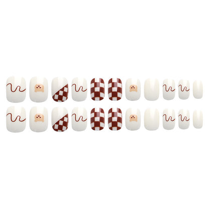 Little bear chessboard with nail covers