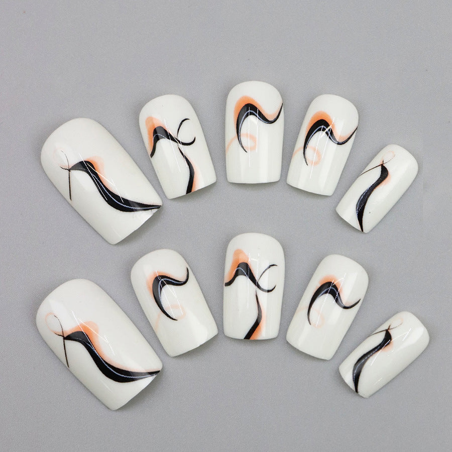 Irregular patterned ripple nail art
