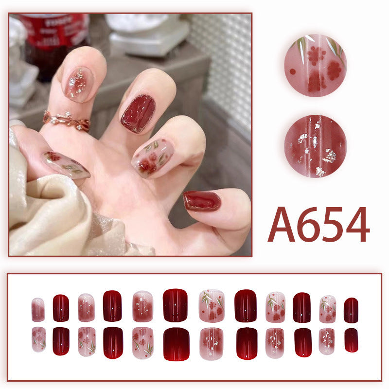 Vintage, mature and sexy rose flower glitter nail polish