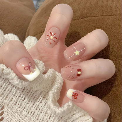 Cute cat, sweet and adorable gradient fireworks, unique nail art