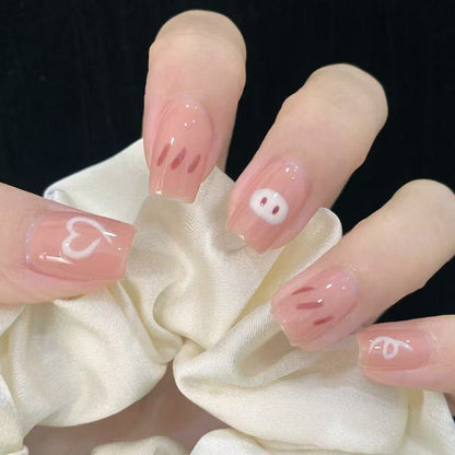 Fashionable, elegant and simple rainbow series manicure