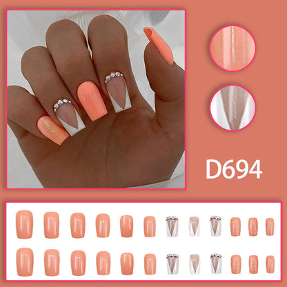 White triangular nail polish