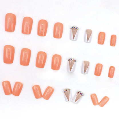 White triangular nail polish