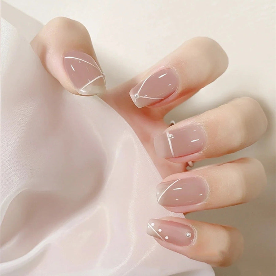 Fresh and Gentle Tea-Infused Elegant Nail Art