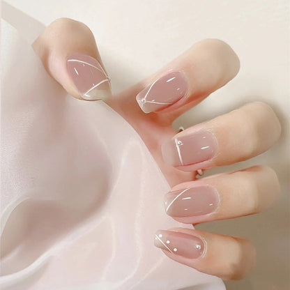 Fresh and Gentle Tea-Infused Elegant Nail Art