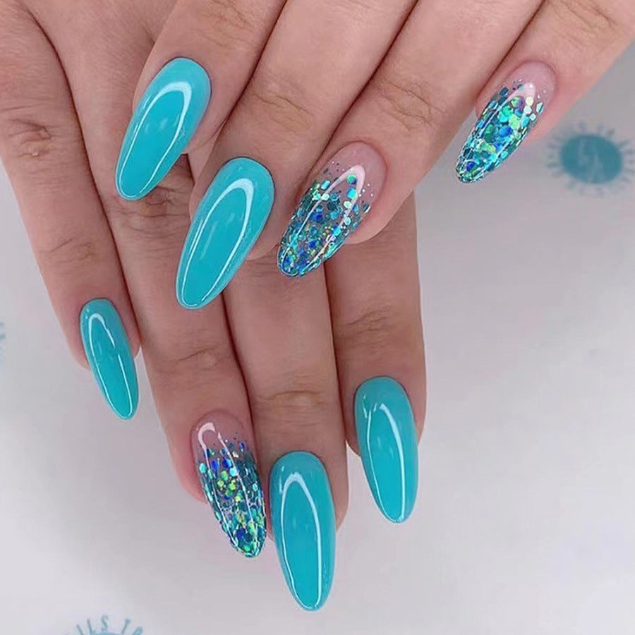 Blue-green forest burst into brilliant coolness and adorned with nails