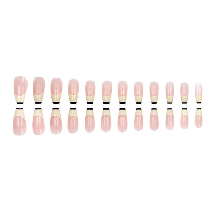 Two-color patchwork manicure