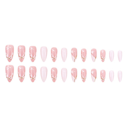 Ins-style gentle pink manicure