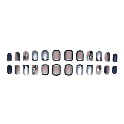 Dark and sexy girl's nail art with unique personality