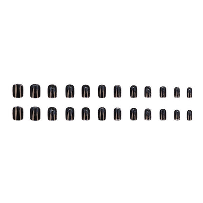 Black high-end silver-gold glitter nail polish