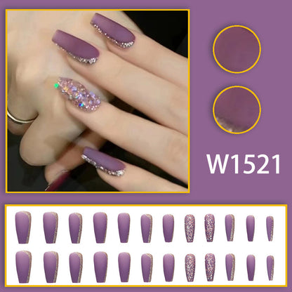 Purple grape color style of clothing and nail decoration