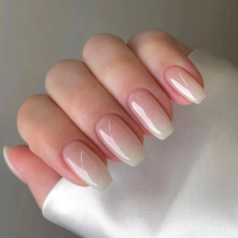 Pink mid-length "Sky Love" manicure