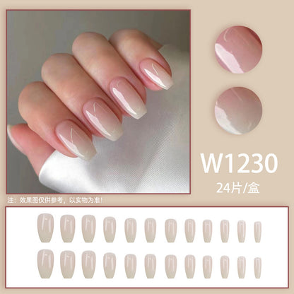 Pink mid-length "Sky Love" manicure