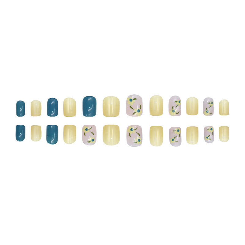 Printed pair-of-doves color manicure
