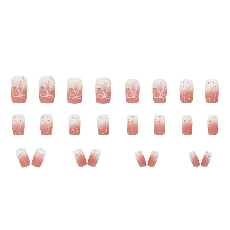 Sanded Lychee and White Strawberry Sweetheart Personalized Nail Art