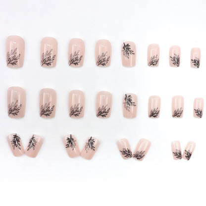 Vintage Leaf Nail Art