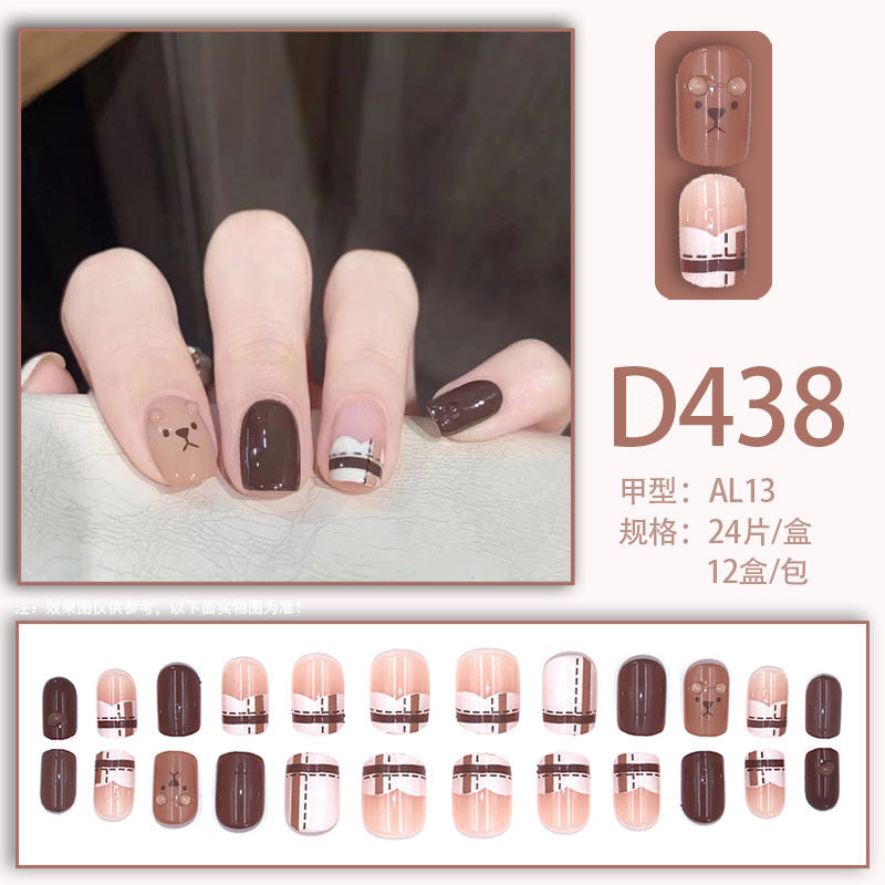 Cute little bear wearing nail polish