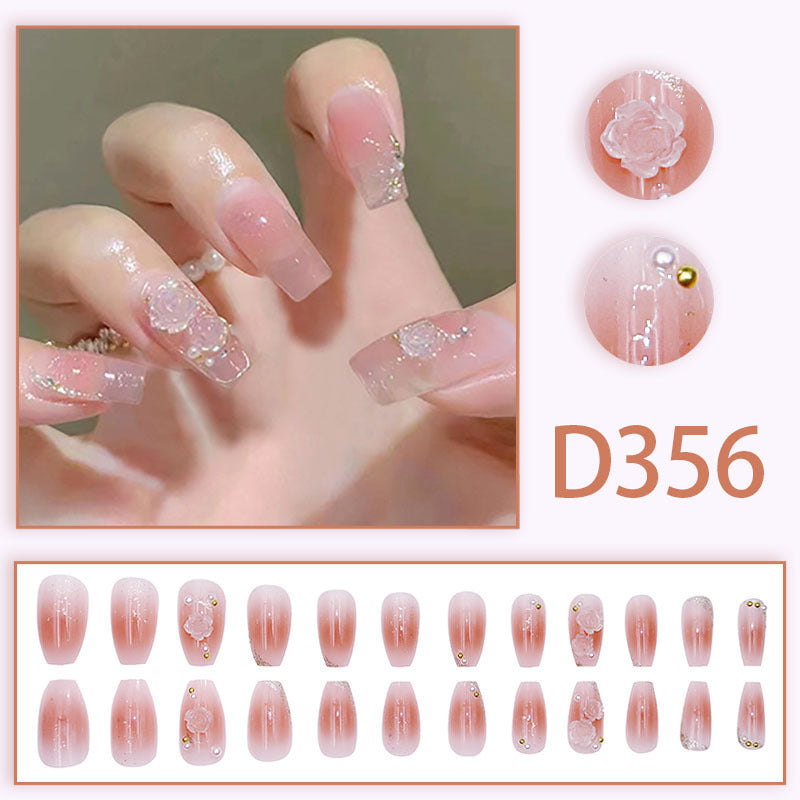 Three-dimensional Camellia Flower Nail Art