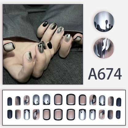 Dark and sexy girl's nail art with unique personality