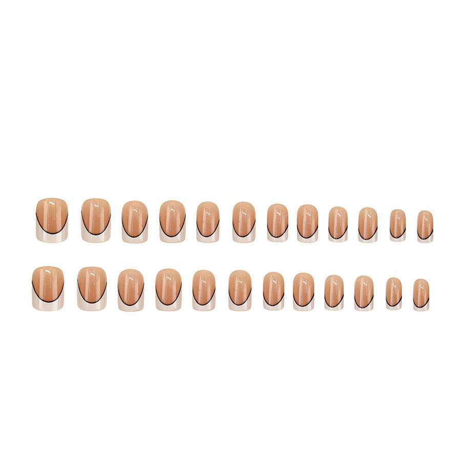 White crescent-shaped nail polish