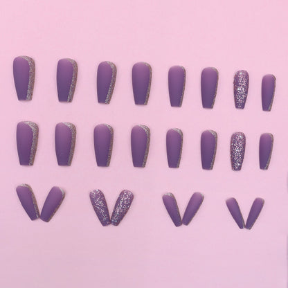 Purple grape color style of clothing and nail decoration