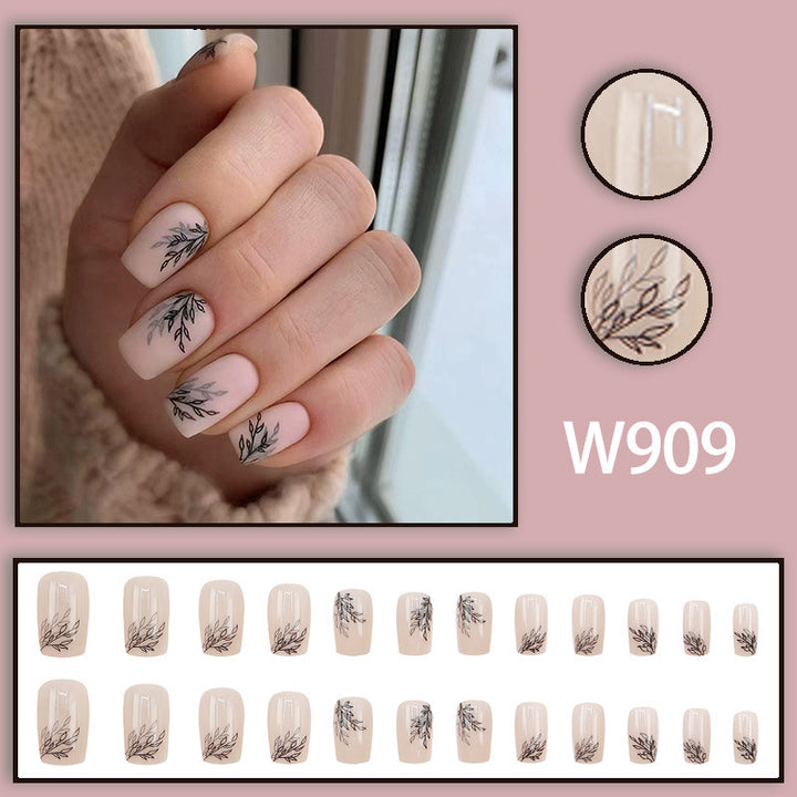 Vintage Leaf Nail Art