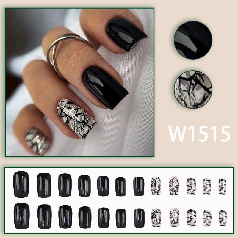 Sweet and Cool Cracked Nail Art