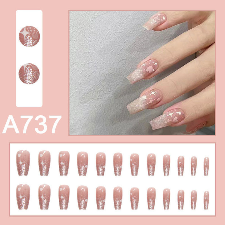 Sexy girl-style tattooed nails