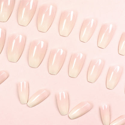 Pink mid-length "Sky Love" manicure