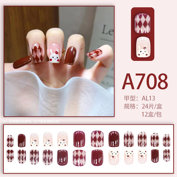 Cute cartoon rabbit patterned nail polish