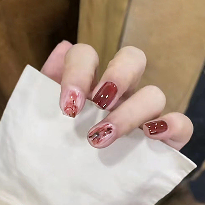 Gentle flower pearl style high-end beauty nails