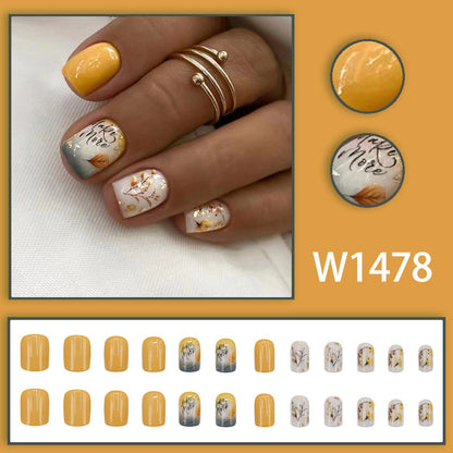 Romantic Leaf Retro Gentle and Unique Nail Art