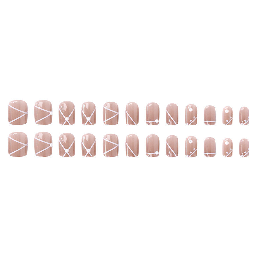Fresh and Gentle Tea-Infused Elegant Nail Art