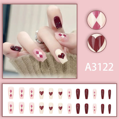 Diamond pattern high-end manicure