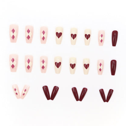 Diamond pattern high-end manicure
