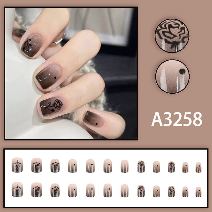 Brown coffee dark night rose nail polish