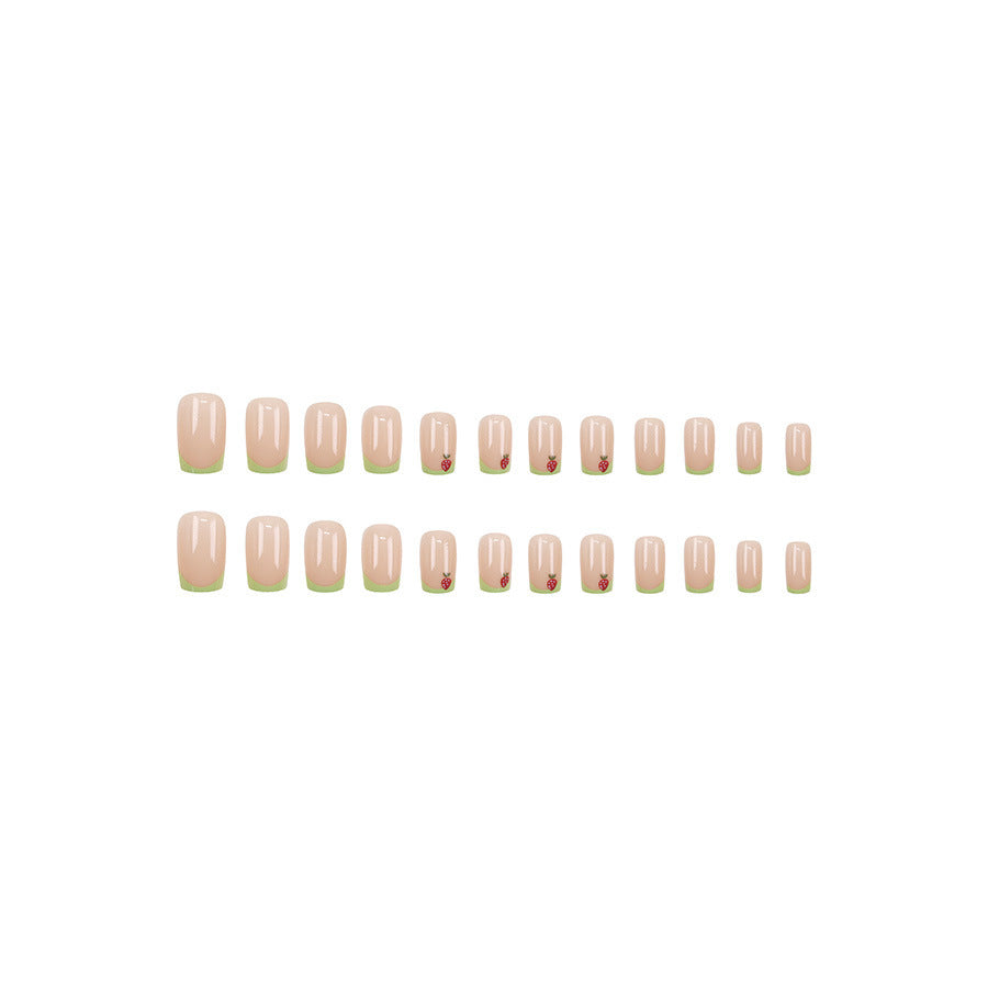 Strawberry sugar texture manicure