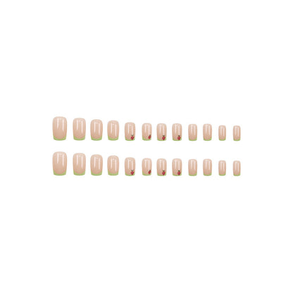 Strawberry sugar texture manicure