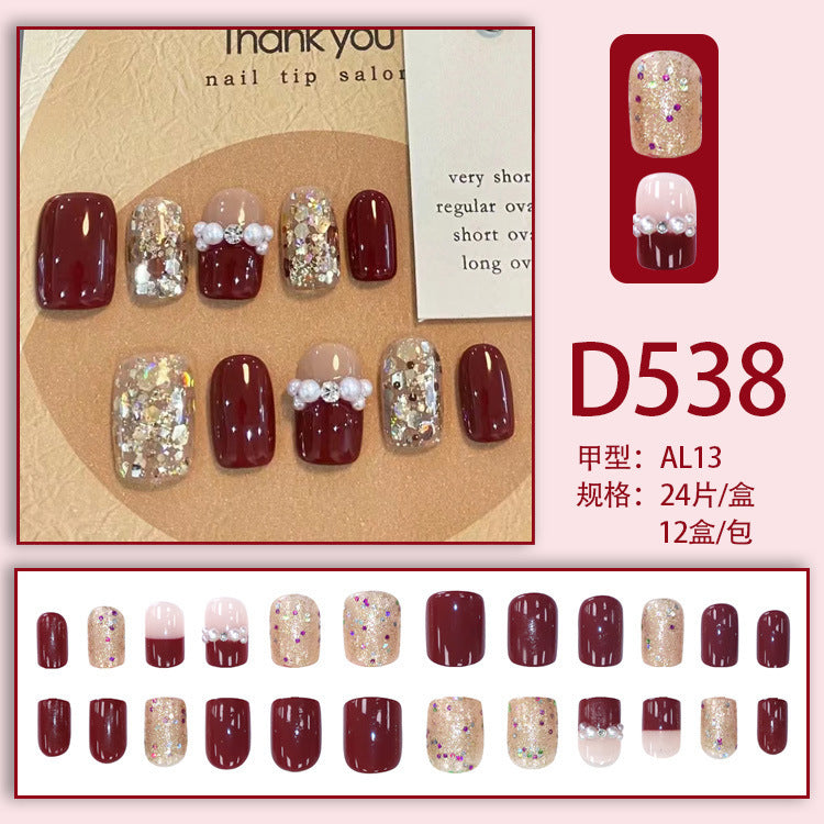 Glittered pearl diamond nail polish